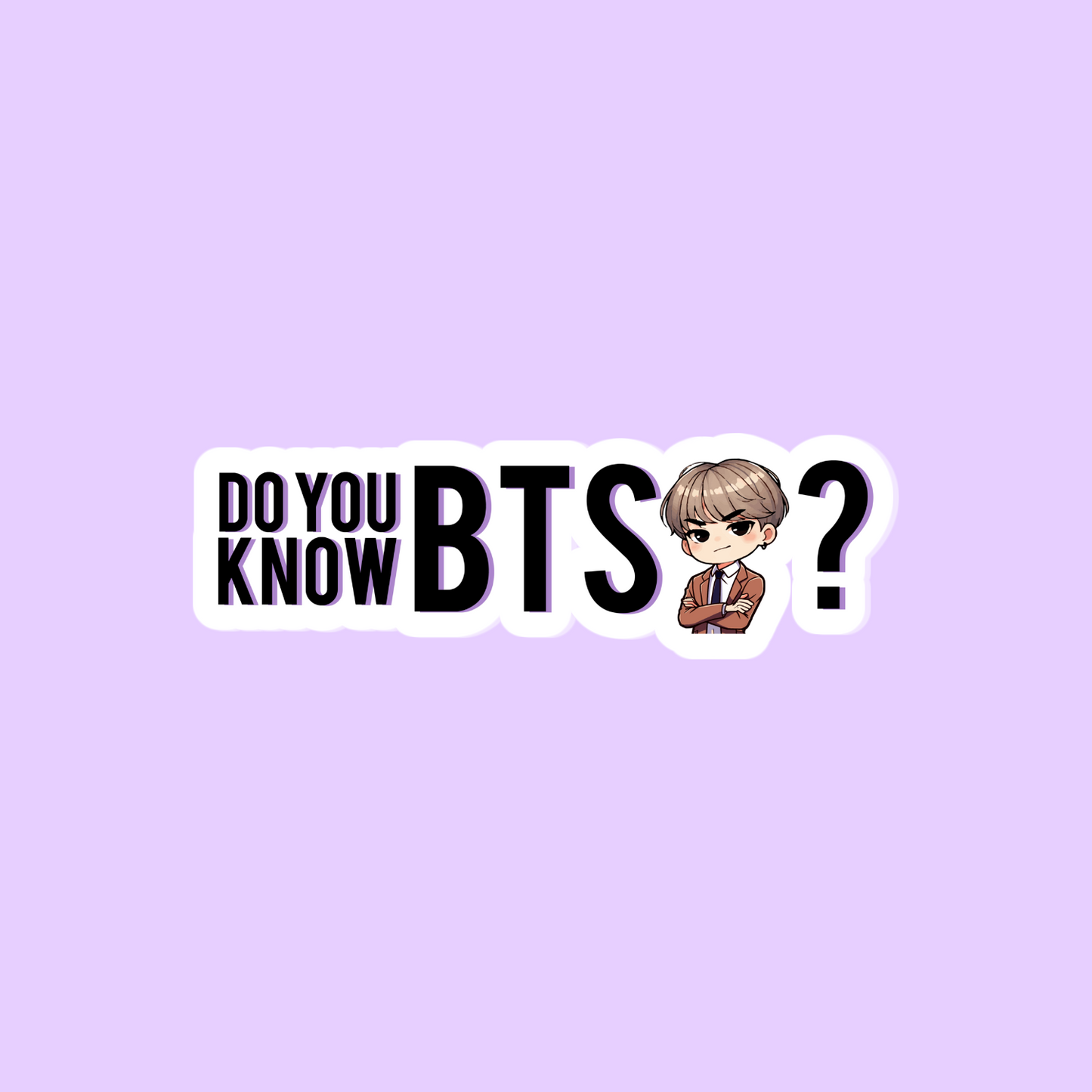 🔥 DO YOU KNOW BTS? – Large Bumper Sticker (15″×3.75″) 💜