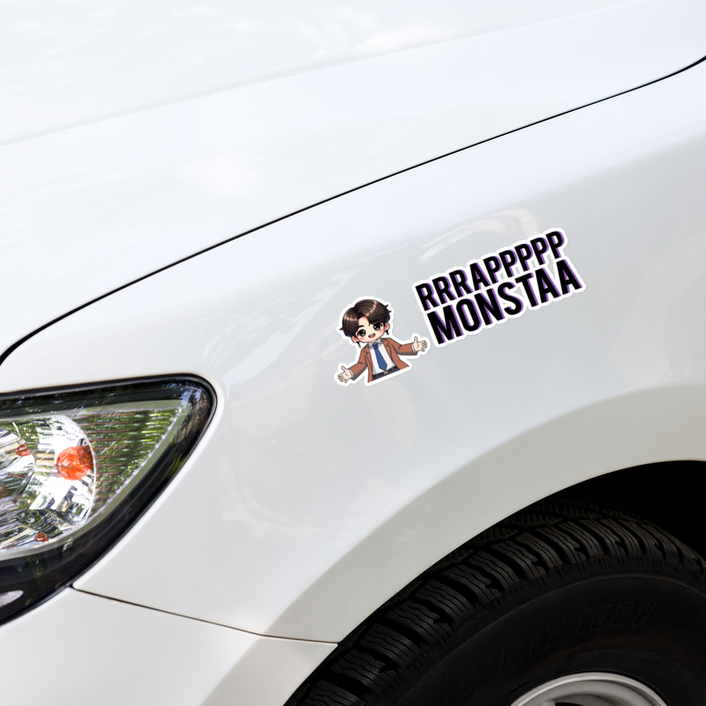 🔥 RRRAPPPP MONSTAA – Large Bumper Sticker (15″×3.75″) 💜